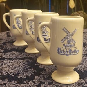 Vintage Vandermint Dutch Coffee  Mugs Set of 4